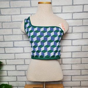 Free People FP Movement Free Throw One Shoulder Jacquard Sport Bra size M/L